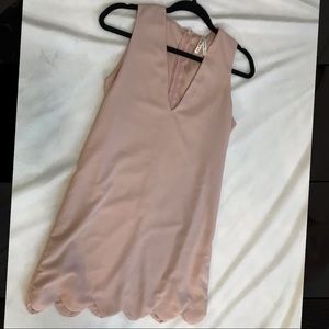 Scalloped pink dress
